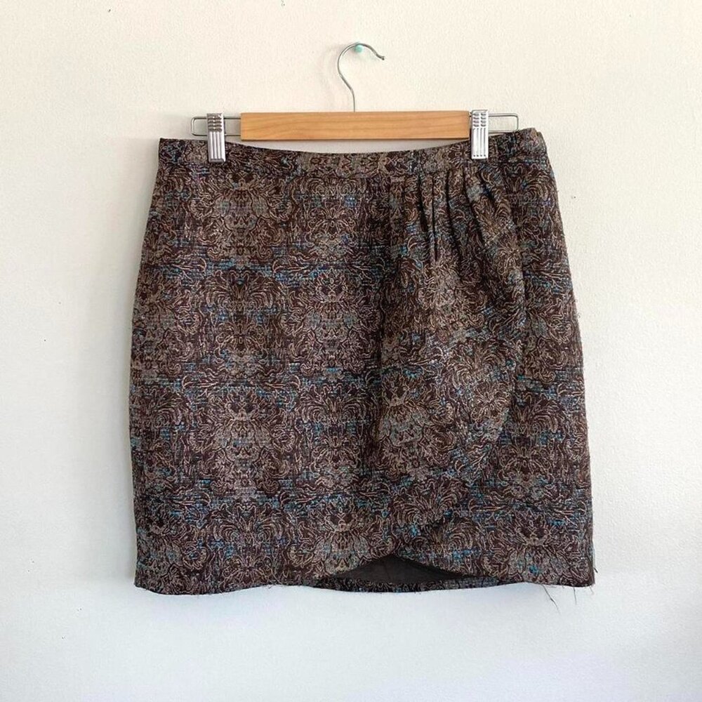 MICHAEL KORS BROWN BLUE SKIRT WOMENS SIZE 8
